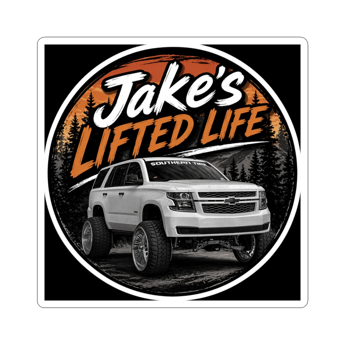 Jake's Lifted Life Sticker — Off-Road Truck Kiss-Cut Decal